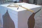 Traçage et découpe sur bloc de polystyrène